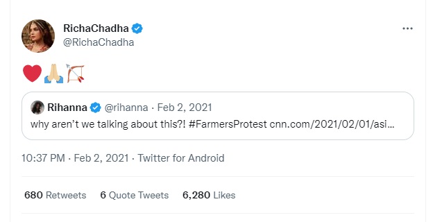 richa chadha tweets